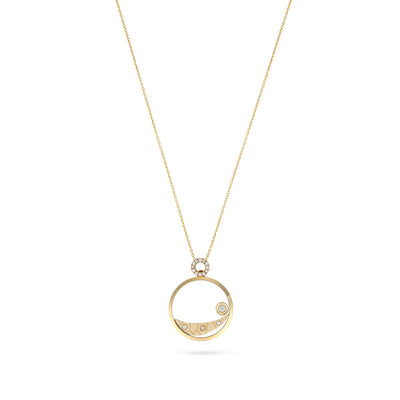 Yellow Gold Diamond Moon Pendant ICONS Yellow Gold Diamond Moon Pendant