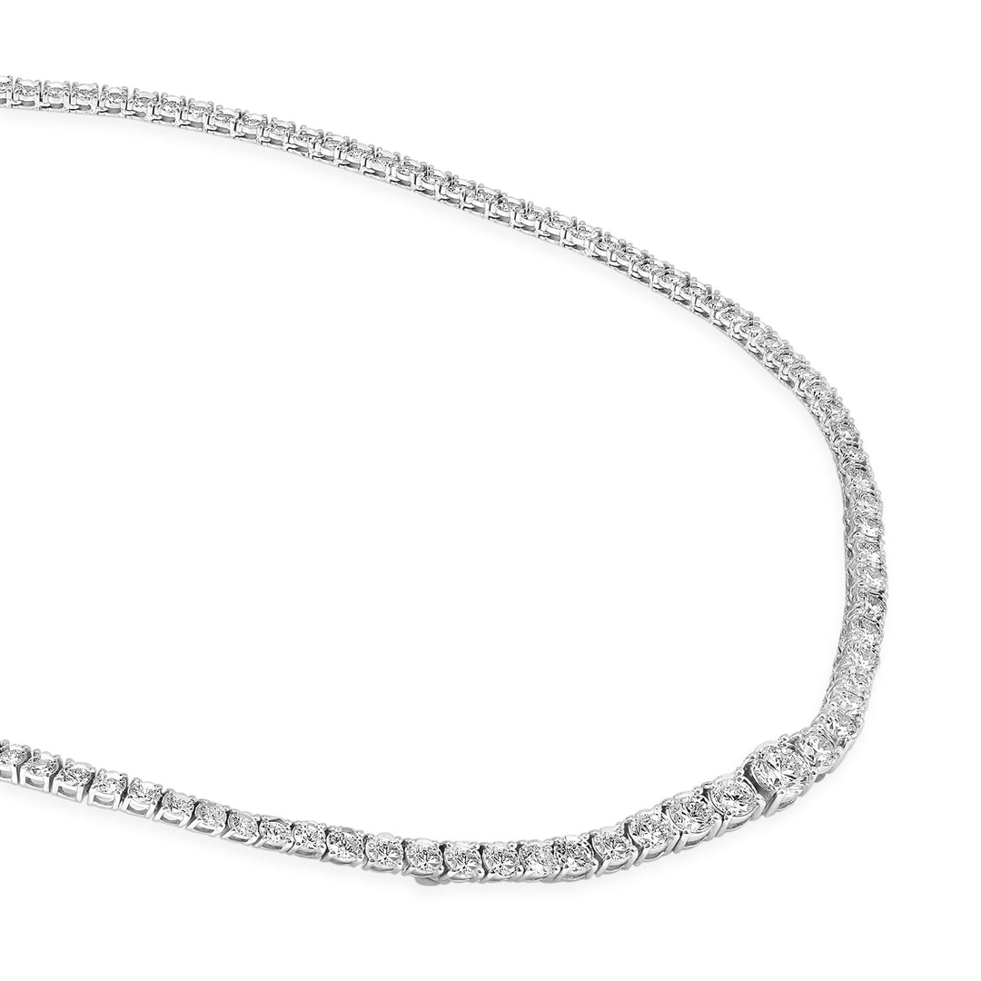 SB Tennis Necklace Round Cut Diamond