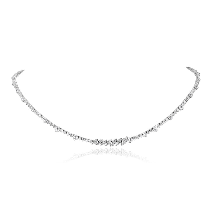SB Tennis Necklace Marquise Cut Diamond .