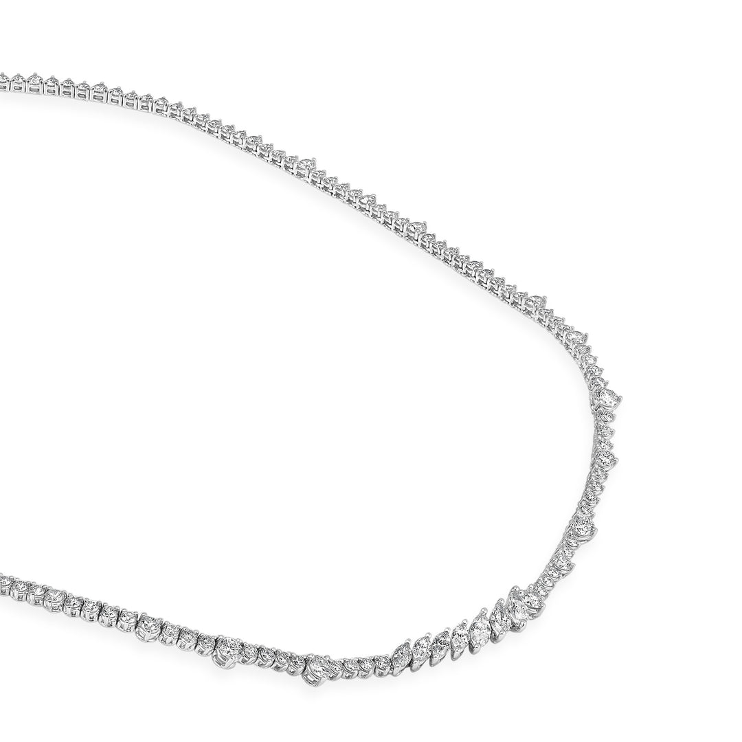SB Tennis Necklace Marquise Cut Diamond .