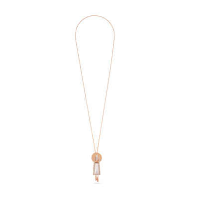 Lucien Rose Gold Diamond Mother Of Pearl Necklace