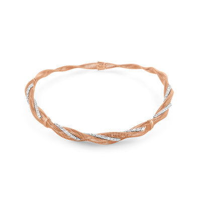  ETOILE Rose Gold Diamond Twisted Starlight Choker