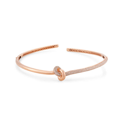  ETOILE Rose Gold Radiant Infinity Knot Diamond Choker