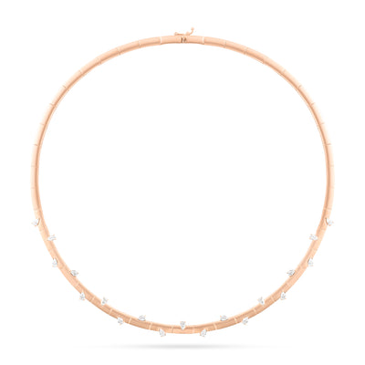 Rose Gold Diamond Necklace ETOILE Rose Gold Celestial Glow Diamond Necklace