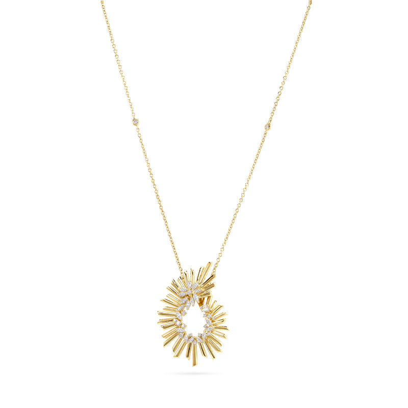 VISTA Yellow Gold Diamond Pendant