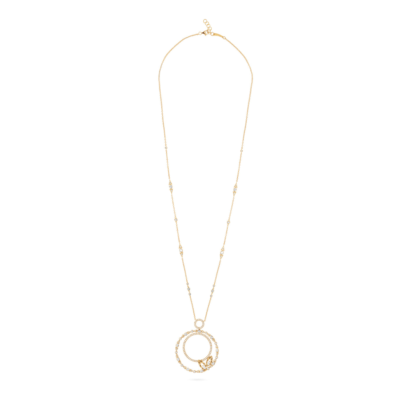 RONZA Yellow gold diamond pendant