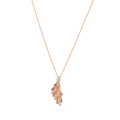 VISTA Rose Gold Alternate Round Diamond Pendant