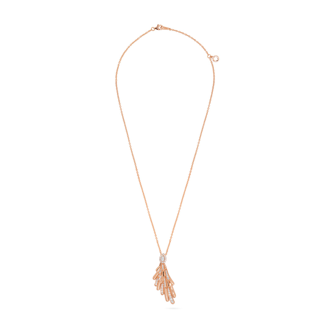 VISTA Rose Gold Alternate Round Diamond Pendant
