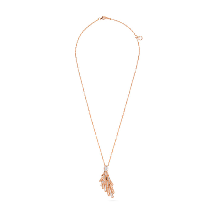 VISTA Rose Gold Alternate Round Diamond Pendant