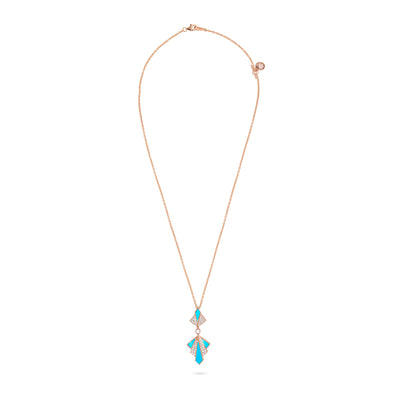 Rose Gold Turquoise Diamond Pendant VISTA Rose Gold Turquoise Diamond Pendant