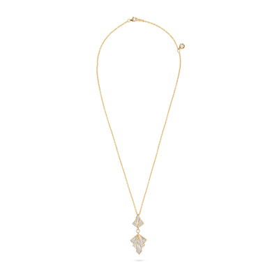 VISTA Yellow Gold Mother Of Pearl Diamond Pendant