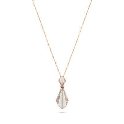 VISTA Rose Gold Diamond pointed Pendant with Malachite