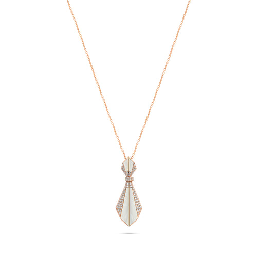 Rose Gold Mother of Pearl Diamond Pendant VISTA Rose Gold Mother of pearl Diamond Pendant