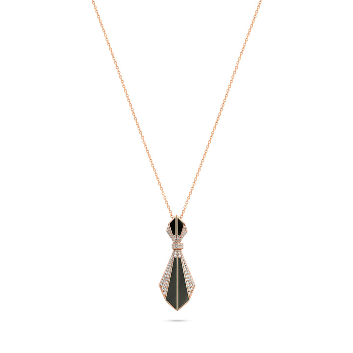VISTA Rose Gold Mother of pearl Diamond Pendant