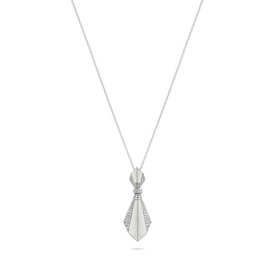 VISTA White Gold Diamond pointed Pendant Mother OF pearl