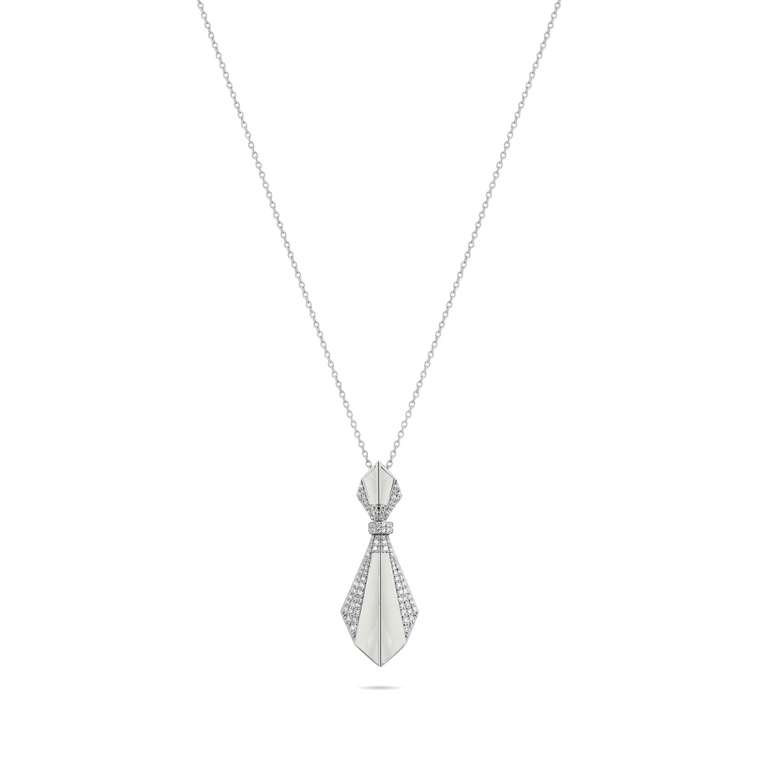 VISTA White Gold Black onyx Diamond Pendant