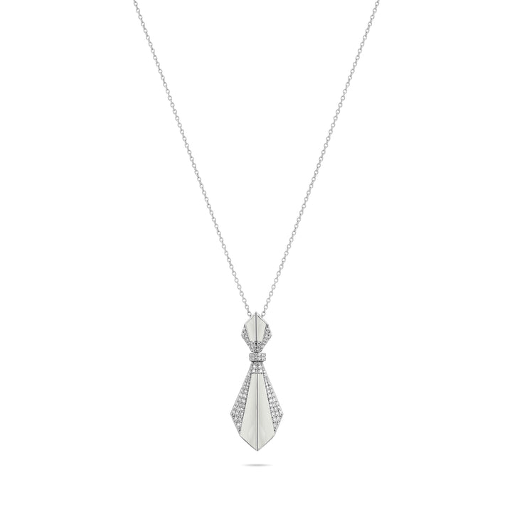 VISTA White Gold Black onyx Diamond Pendant