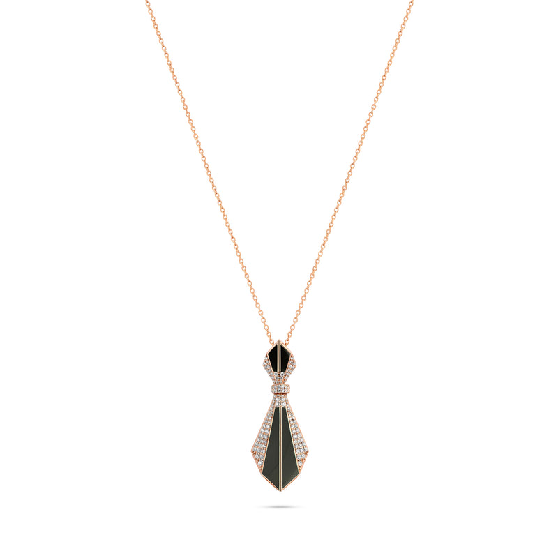 Rose Gold Onyx Pendant