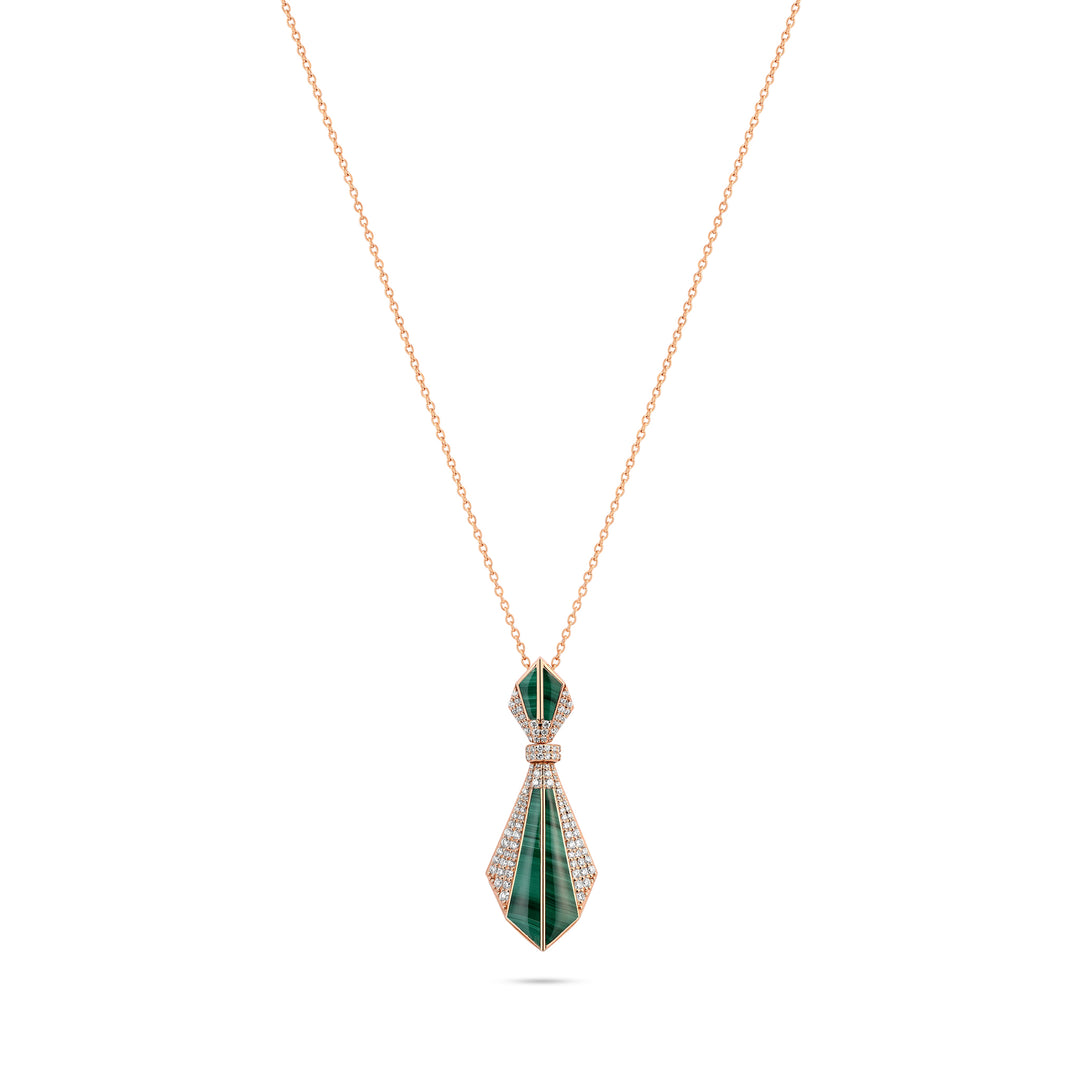 VISTA Rose Gold Mother of pearl Diamond Pendant