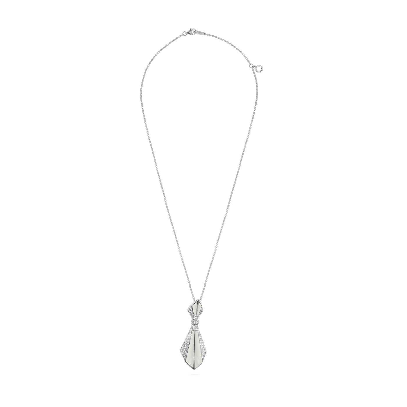 VISTA White Gold Diamond pointed Pendant Mother OF pearl