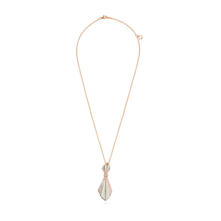 Rose Gold Mother of Pearl Diamond Pendant