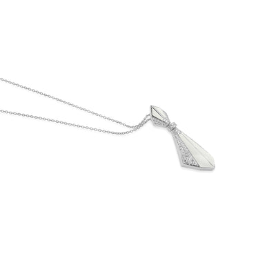 VISTA White Gold Diamond pointed Pendant Mother OF pearl