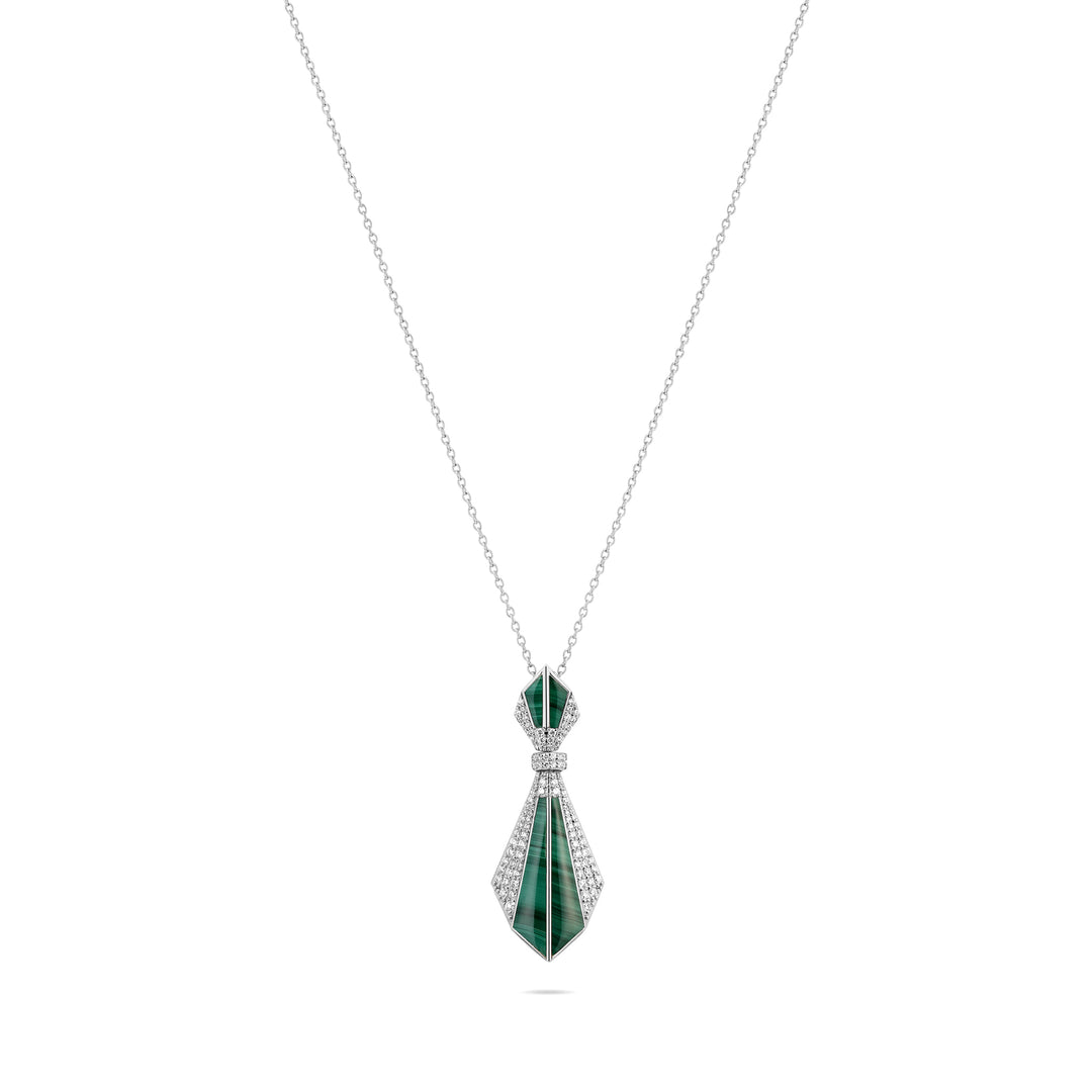 VISTA White Gold Black onyx Diamond Pendant