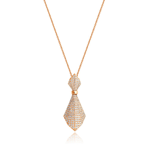  Rose Gold Diamond Pendant  VISTA Rose Gold Diamond pointed Pendant