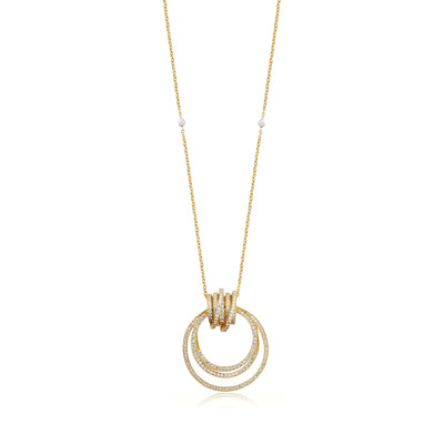 Yellow Gold Starlit Rings Rose Gold Pendant ETOILE Yellow Gold Starlit Rings Pendant