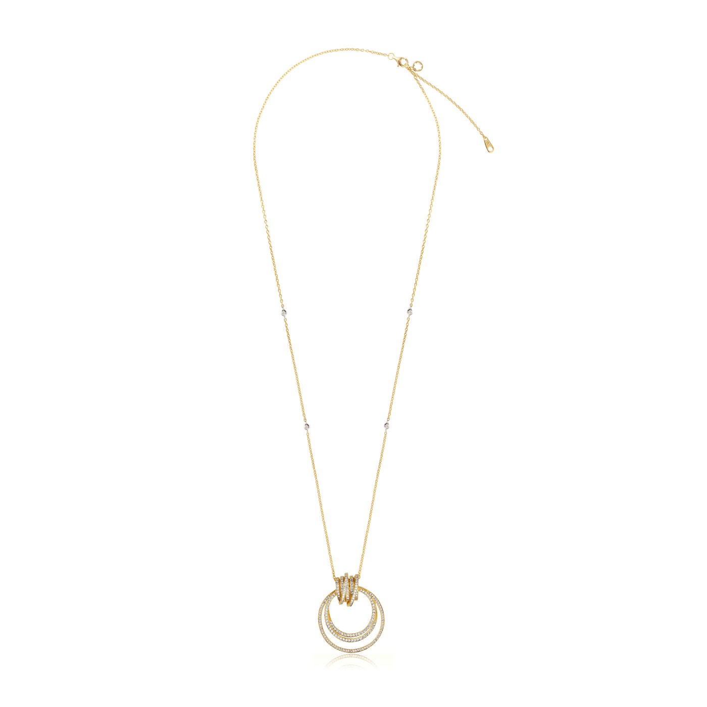 Yellow Gold Starlit Rings Rose Gold Pendant