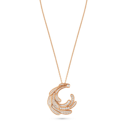  ETOILE Rose Gold Luna Swirl Pendant