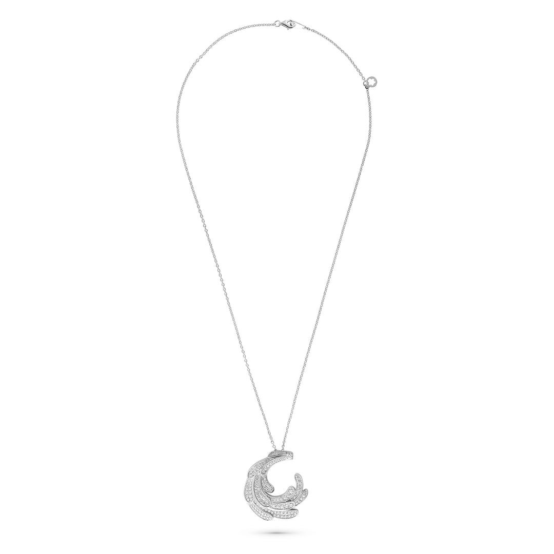 ETOILE WHITE Gold Luna Swirl Pendant