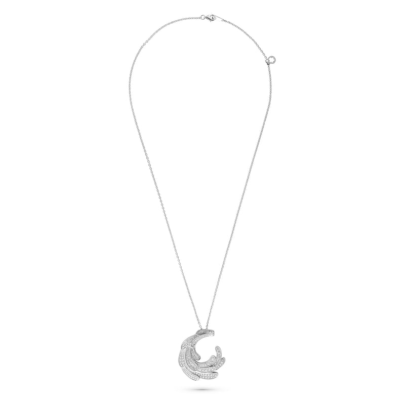 ETOILE WHITE Gold Luna Swirl Pendant