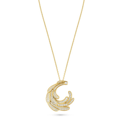  ETOILE Yellow Gold Luna Swirl Pendant