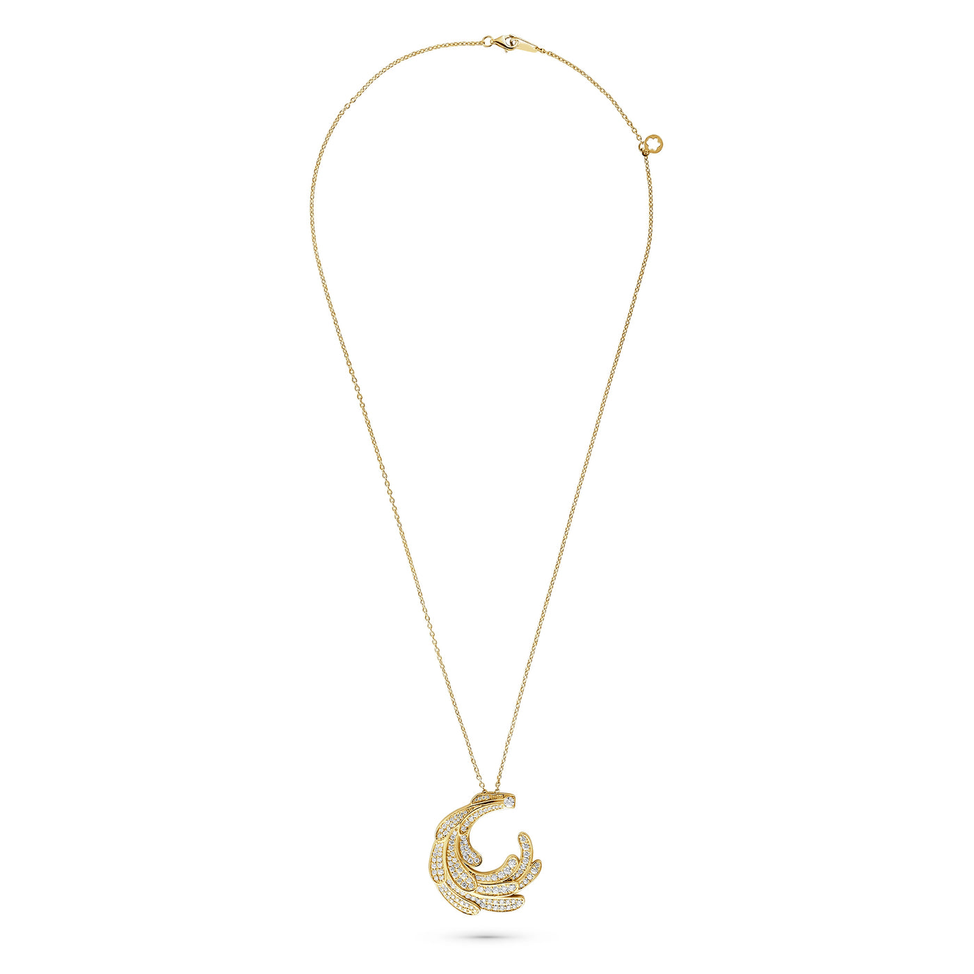 ETOILE Yellow Gold Luna Swirl Pendant