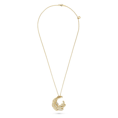 ETOILE Yellow Gold Luna Swirl Pendant