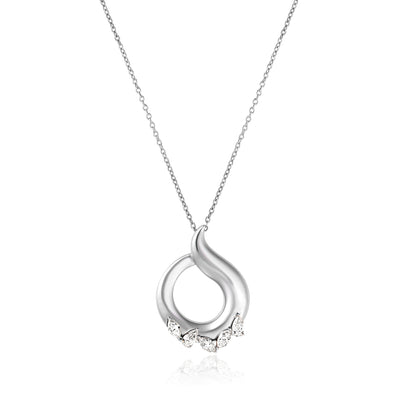 Etoile Radiant White Gold Diamond Pendant