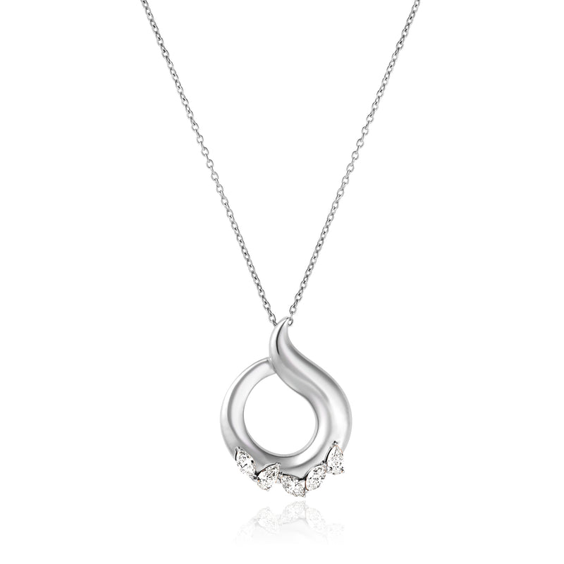 Etoile Radiant White Gold Diamond Pendant