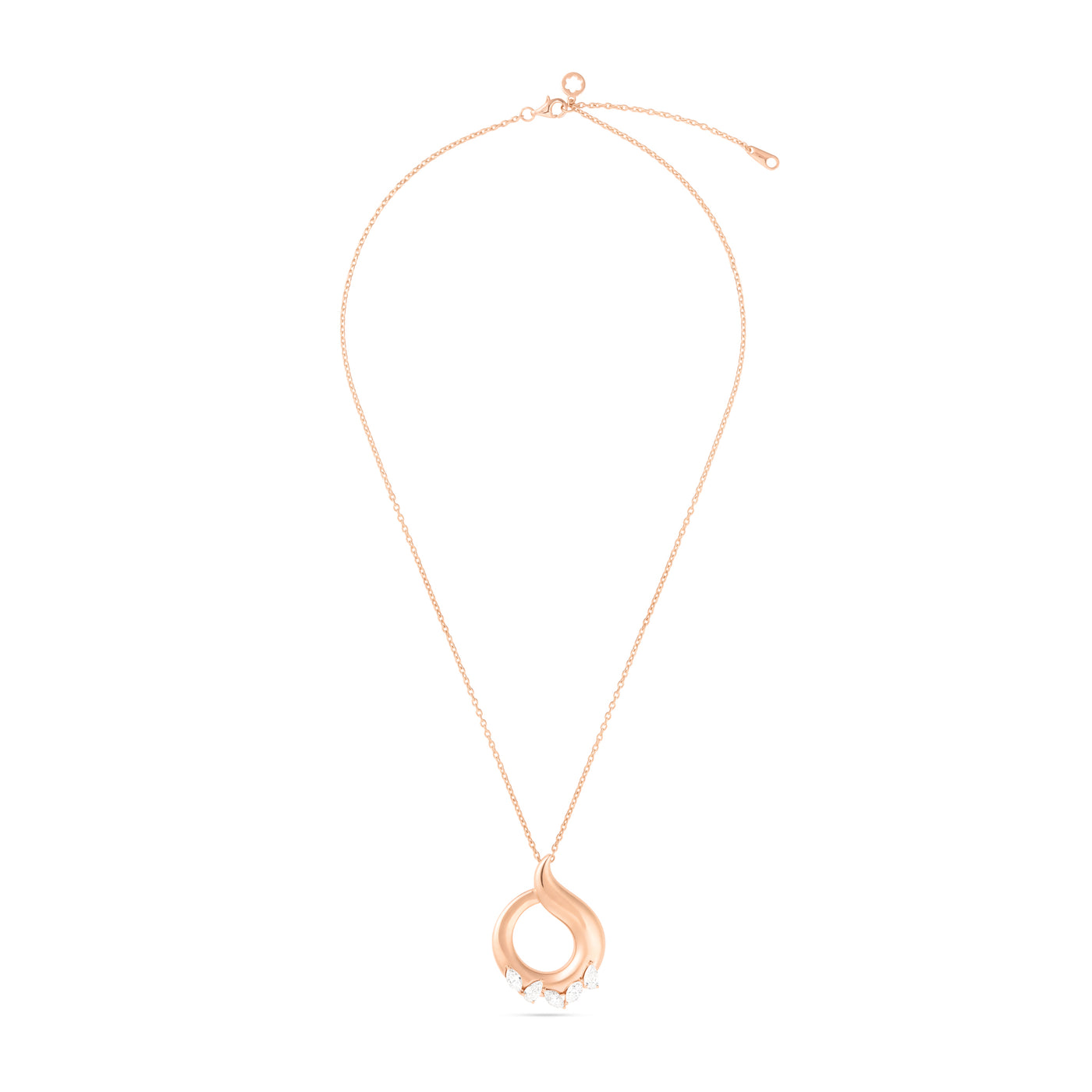 Etoil Radiant Rose Gold Diamond Pendant