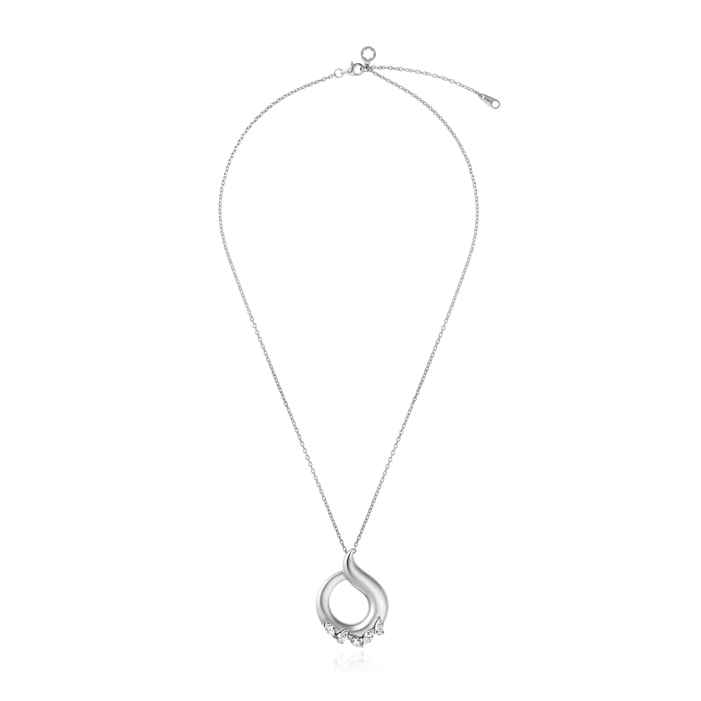 Etoile Radiant White Gold Diamond Pendant