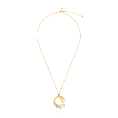 Radiant Yellow Gold Diamond Pendant