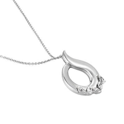 Etoile Radiant White Gold Diamond Pendant