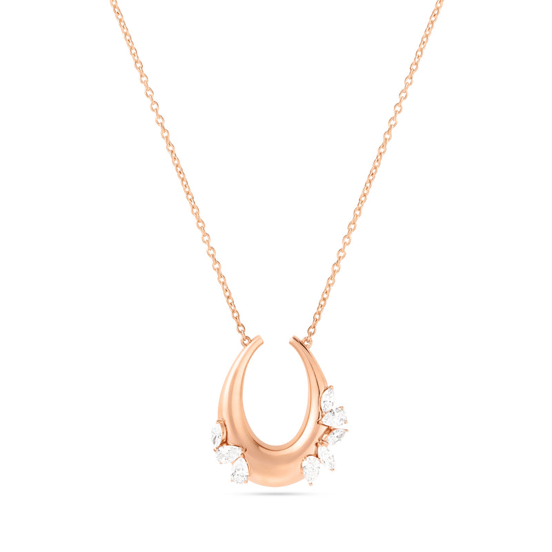 ETOILE Celestial Crescent Rose Gold Necklace