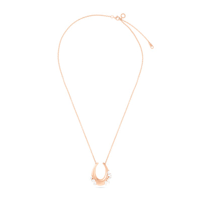 ETOILE Celestial Crescent Rose Gold Necklace