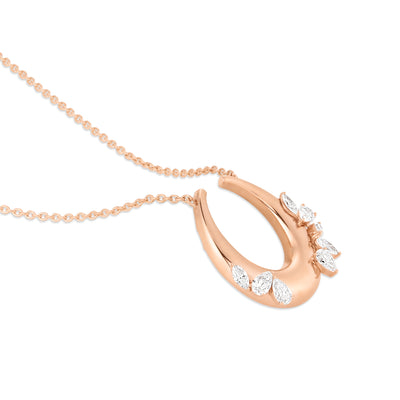 ETOILE Celestial Crescent Rose Gold Necklace