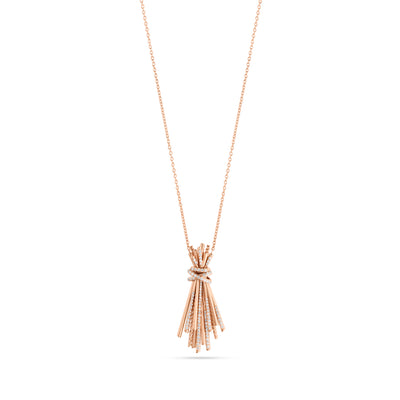 Rose Gold Diamond Pendant VISTA Rose Gold Diamond Ribbon Pendant