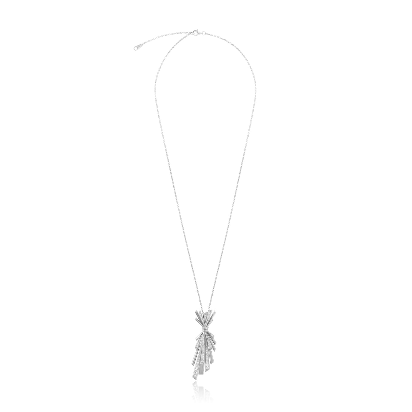 White Gold Diamond Cascade Pendant