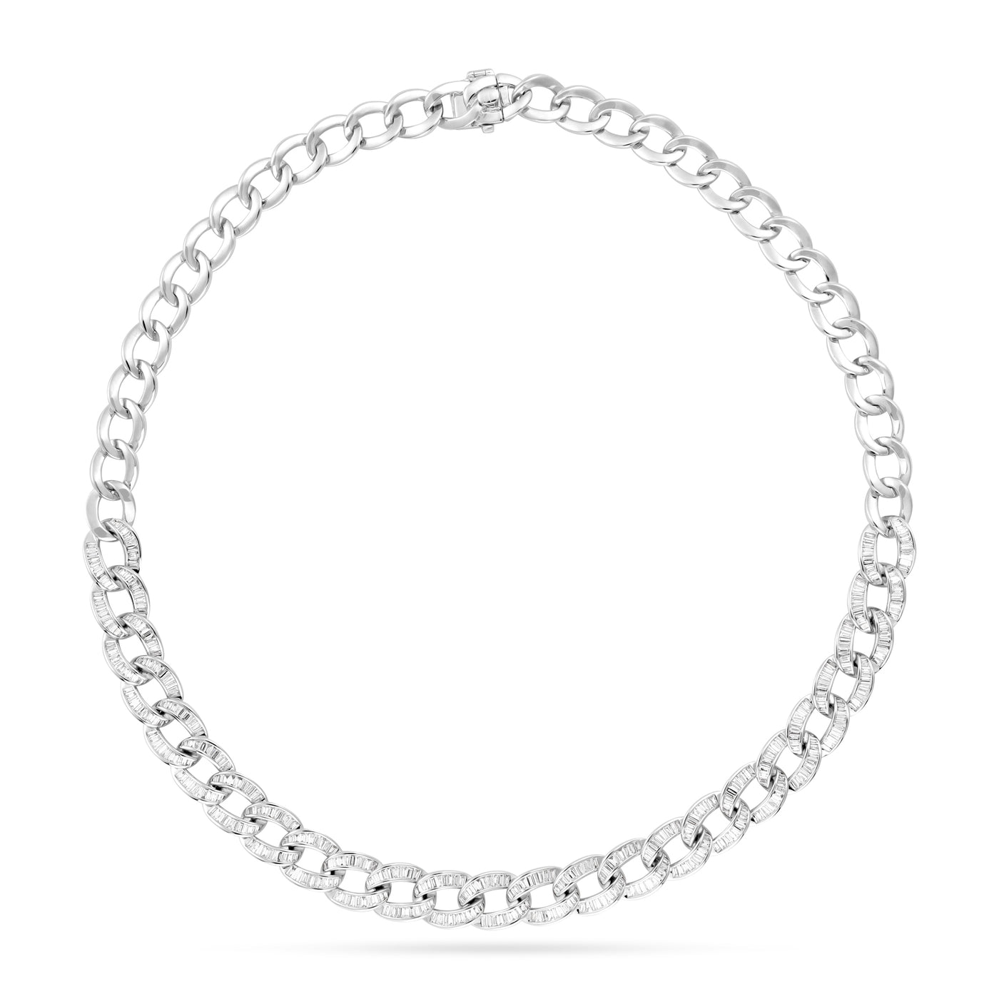 Diamond Baguette Necklace
