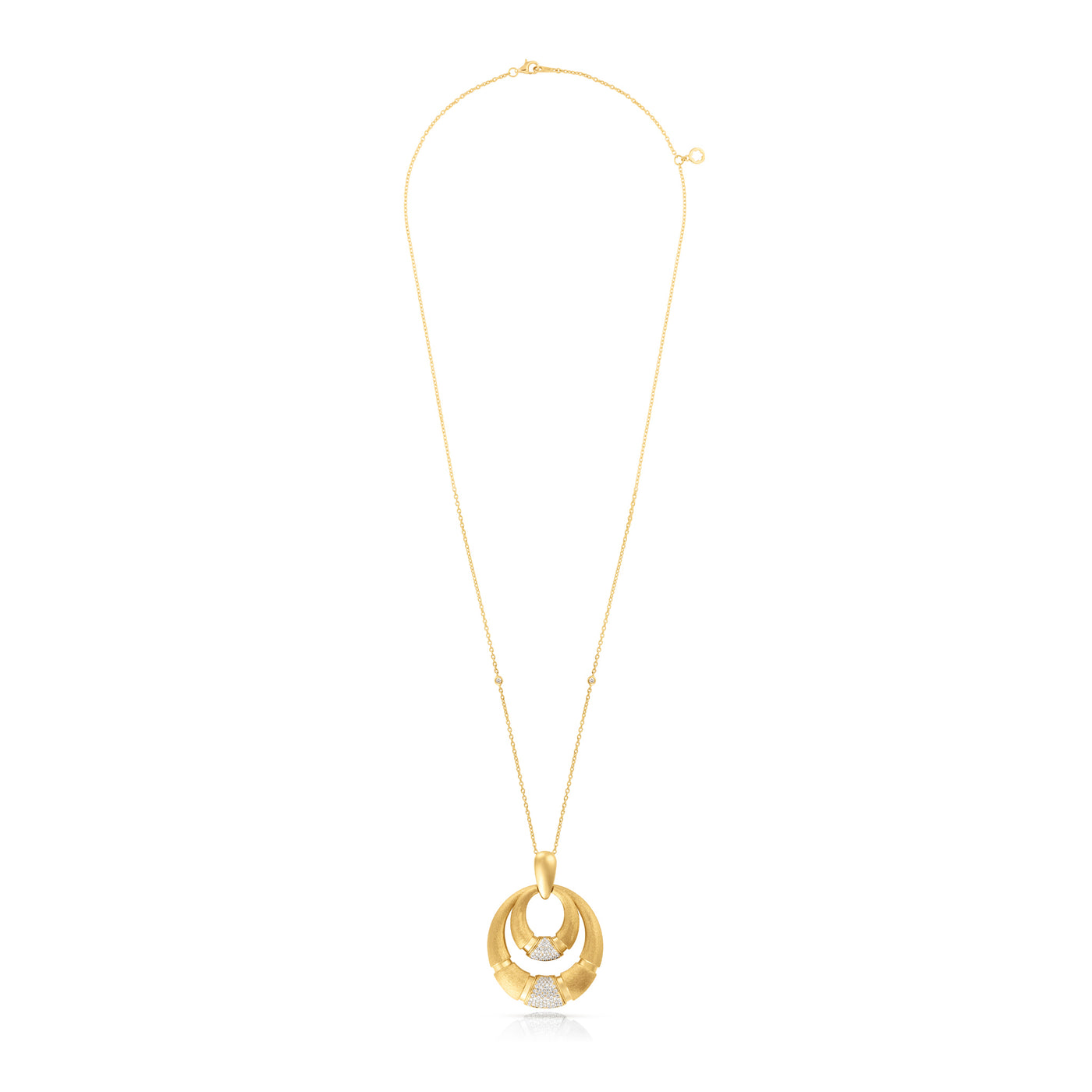 Yellow Gold Frosted Pendant
