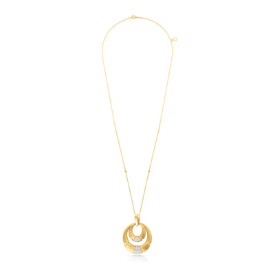 Yellow Gold Frosted Pendant